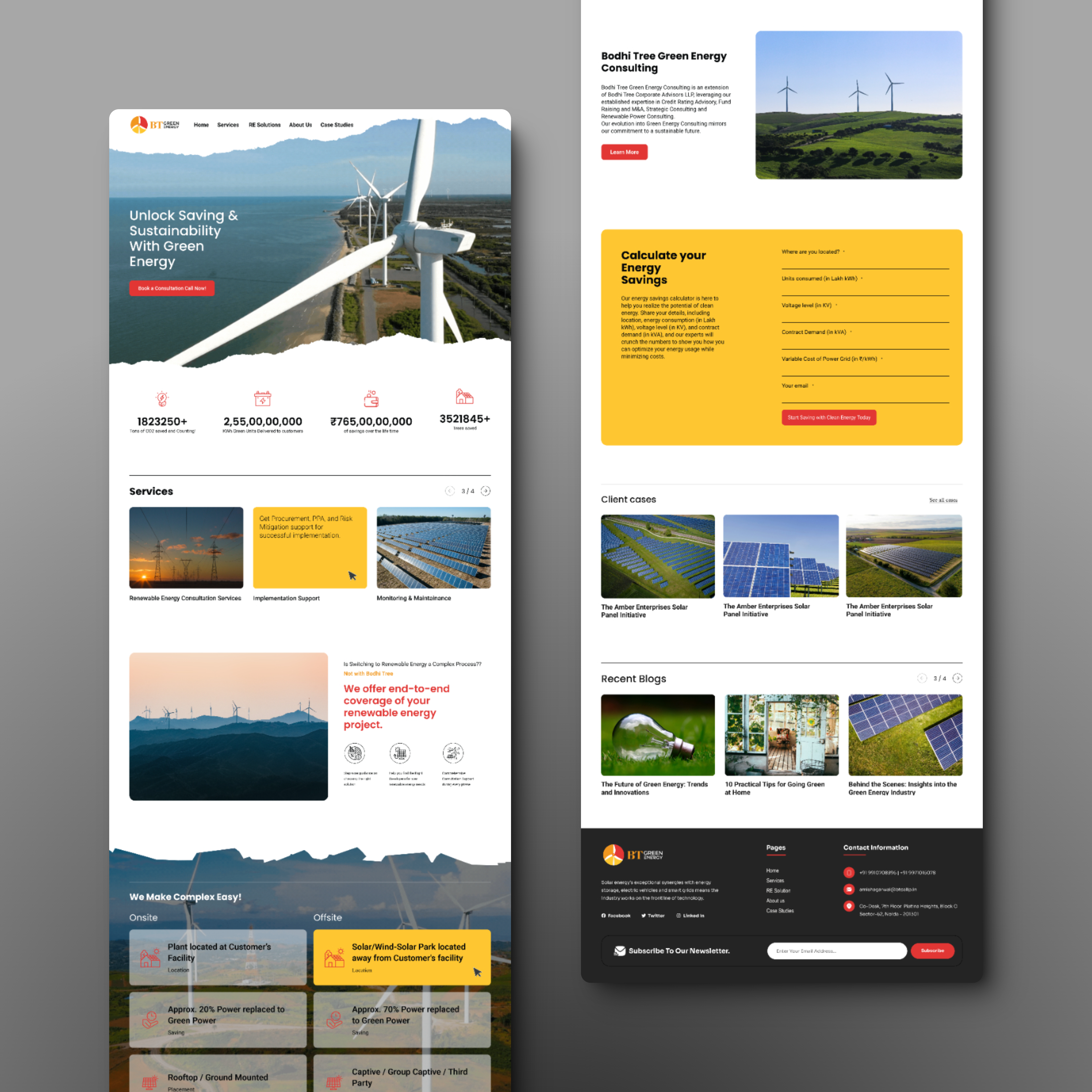 Green Energy Landing Page Design